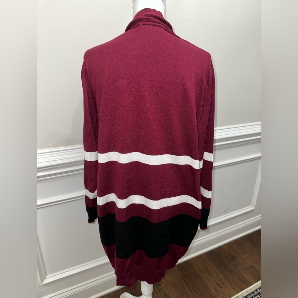 Grace Karin Color Block & Striped Sweater Cardigan Sz. 2XL - Picture 10 of 12